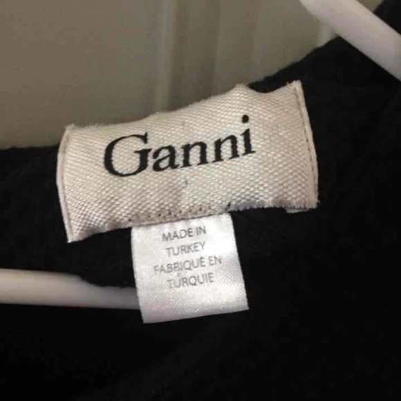 Ganni textured black dress size small - Picture 3 of 4